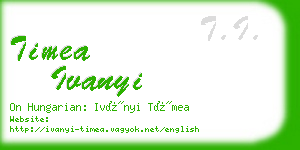 timea ivanyi business card